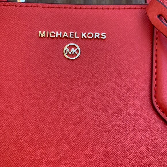 EUC Michael Kors Marilyn Medium Spiced Coral Saffiano Leather Tote Bag - Picture 5 of 14